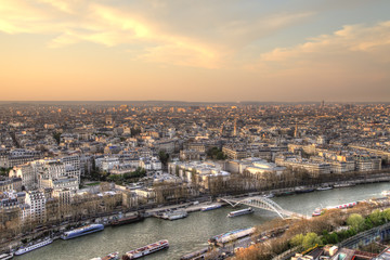 Obraz premium Paris Panorama at sunset