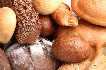 delicious breads closeup