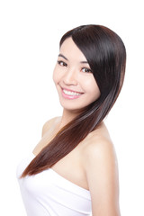 Naklejka premium Woman hair care