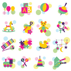 Vector toy icons