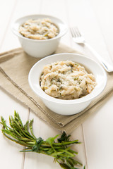 Risotto with hops