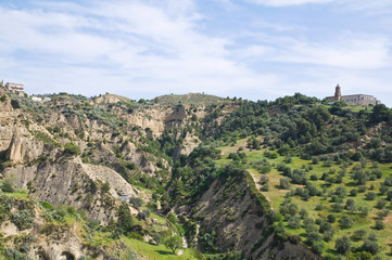 Panoramic view of Tursi. Basilicata. Italy.