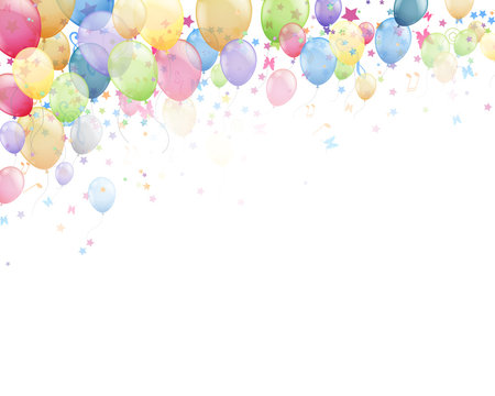 Vector Illustration of  Colorful Flying Balloons