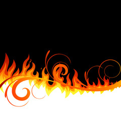Vector Illustration of a Fire Background