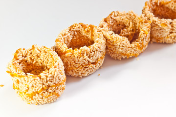 cornflakes with white background