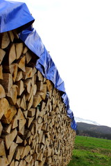 Holzstapel für den Winter