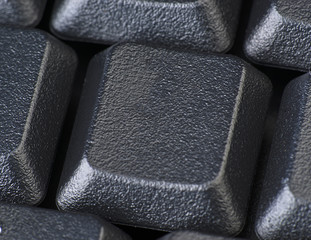 black key computer without symbols, in modern keyboard