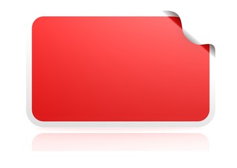 Blank red sticker