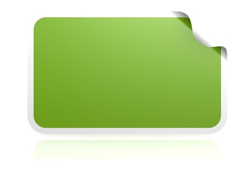 Blank green sticker