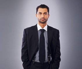 Serious Executive in Business Suit