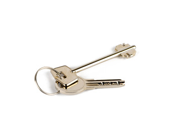 Two keys are connected by a ring