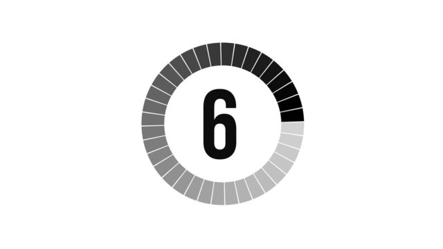 Compte &agrave; rebours 10-0 noir