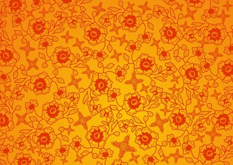 flower batik red