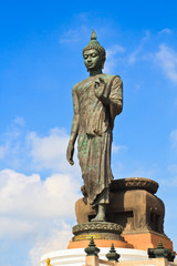 Big standing buddha statue in Phutthamonthon park