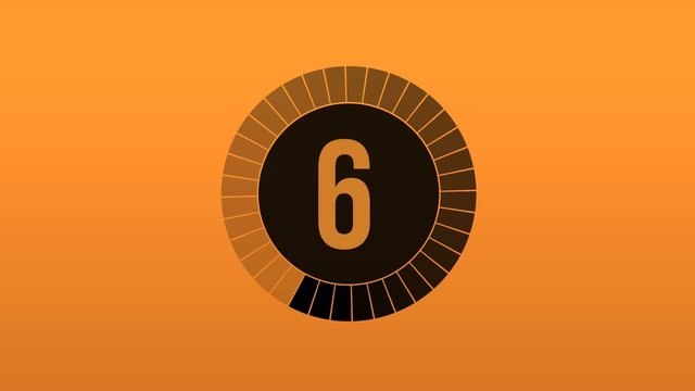 Compte &agrave; rebours 10-0 orange/noir