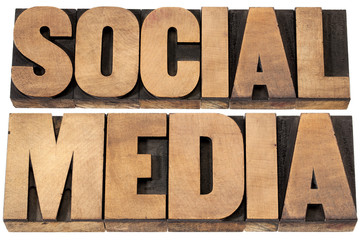 social media in wood type