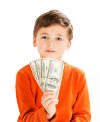 Young pretty boy posing at studio as a fashion model.