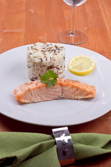 Salmon with rice