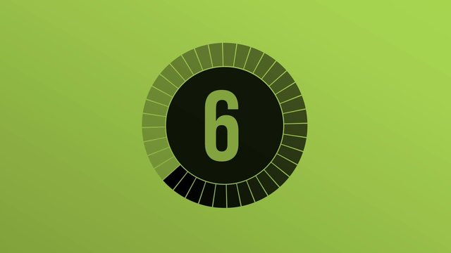 Compte &agrave; rebours 10-0 vert/noir