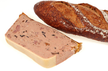 Pâté et baguette de pain