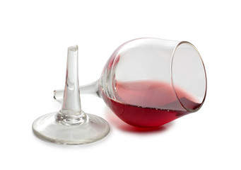 Broken wineglass