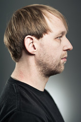 Obraz premium Caucasian Man Profile Portrait