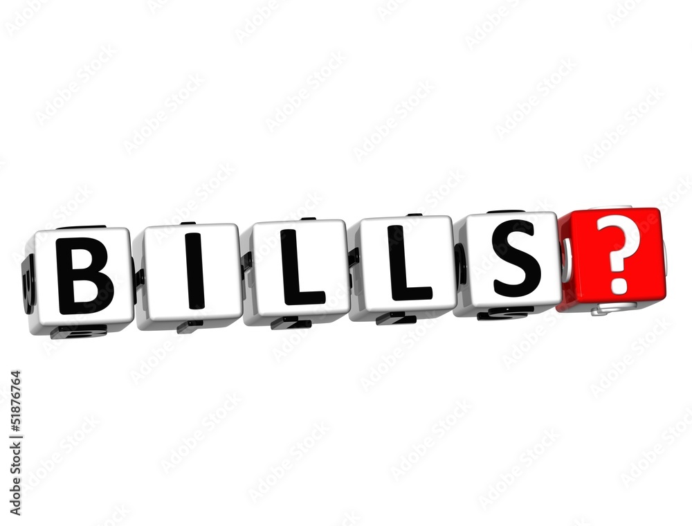 Poster 3d bills? button click here block text