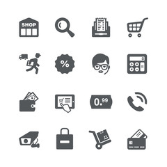 Shopping icon set
