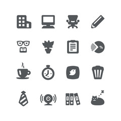 Home office icon set