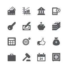 Finance and business icon set