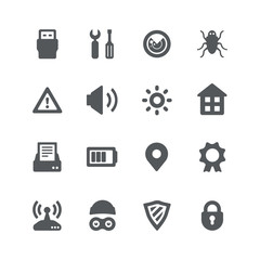 Security device simple icons