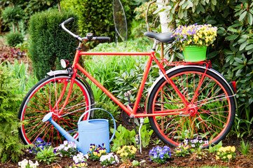 Fahrrad, Gartendeko