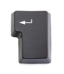 Computer key enter from the keyboard. On a white background. © Sergo