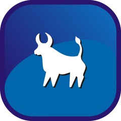 The bull taurus button