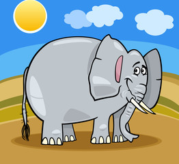 african elephant cartoon illustration