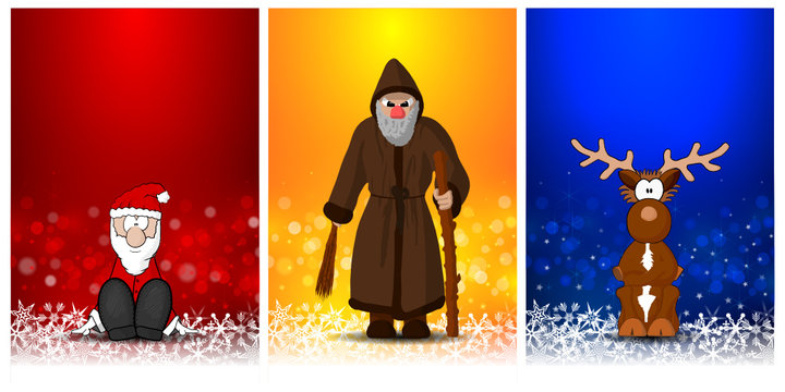 hintergrund xmas nikolaus krampus rentier I