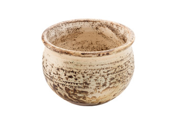 Old clay cup with texture in high resolution