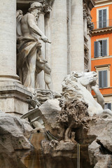 Sculptures de la fontaine de Trevi à Rome