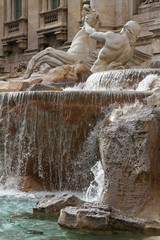 Un détail de la fontaine de Trevi