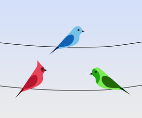 Birds on a wire
