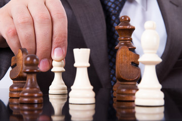 Businessman Playing Chess