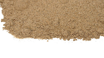 pile desert sand isolated on white backgrounds