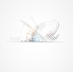 Obraz premium abstract futuristic fade computer technology business background