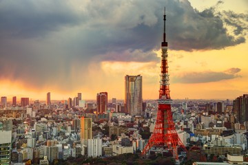 Fototapeta premium Tokyo Tower i Skyline