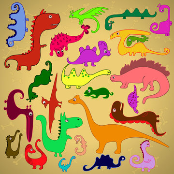 Colored Dinosaurs
