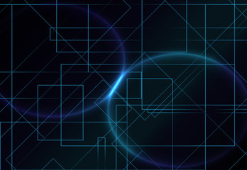 Vector background with glowing circle.