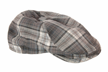 It is a checkered cloth cap.