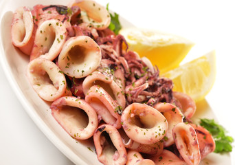 Ración de calamares.