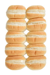 row of bread rolls