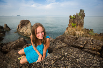 Teen girl on the beach.